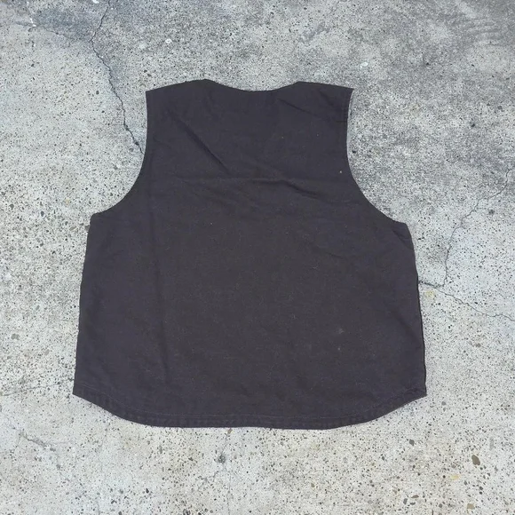 Carhartt Men's Washed Duck Sherpa-Lined Vest Size Large Brown - Picture 2 of 8